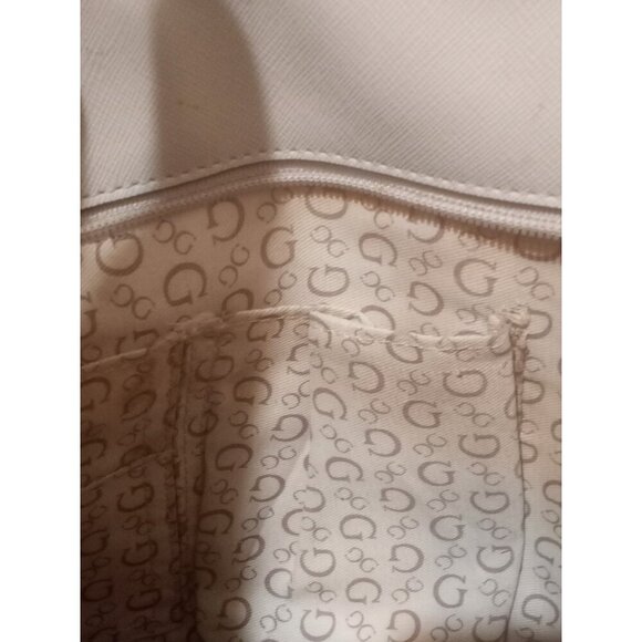 Women's GUESS Los Angeles Shoulder Bag Logo Side Tan Pink Rare Find! - Picture 9 of 13